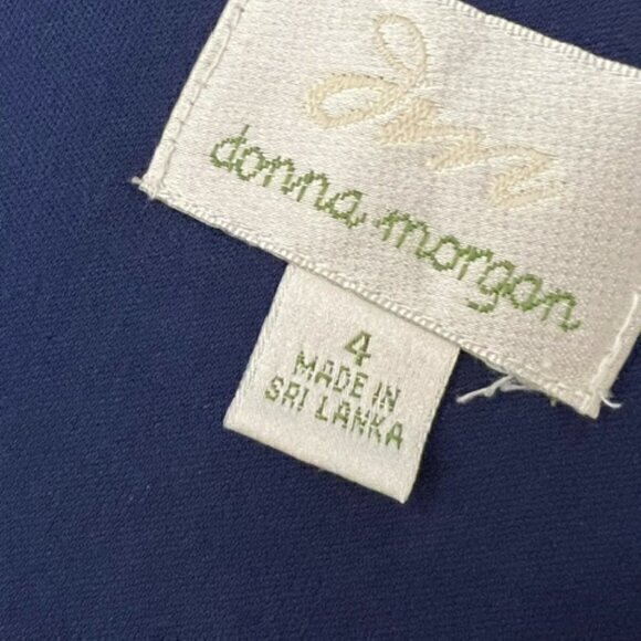 🎉PRICE REDUCED🎉 Donna Morgan Blue Blouson Shift Dress 4‎ Lined Office Casual - Picture 11 of 13